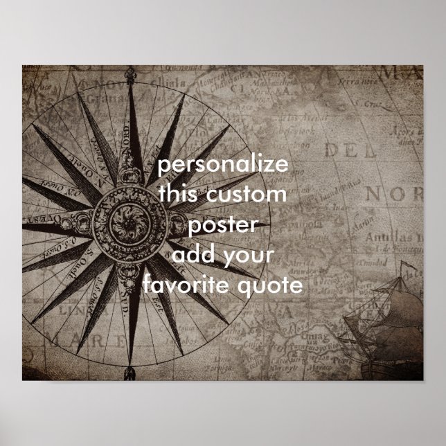custom poster  to personalize with your own quote (Front)
