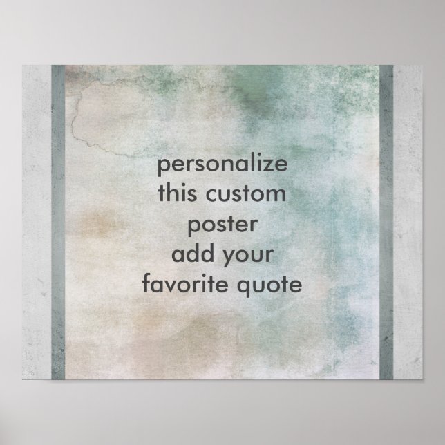 custom poster  to personalize with your own quote (Front)