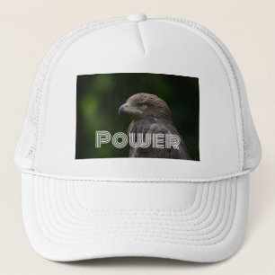 Custom Power Text Monoton font White colour Sports Trucker Hat