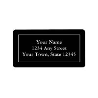 Custom Pre-addressed Black & White Mailing Labels