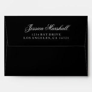 Custom Pre-Addressed Envelope - (5x7 - A7) Black