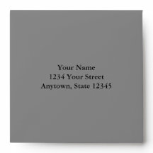 Custom Pre-addressed Grey Invitation Envelopes