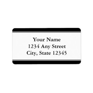 Custom Pre-Printed Address Labels - Black & White