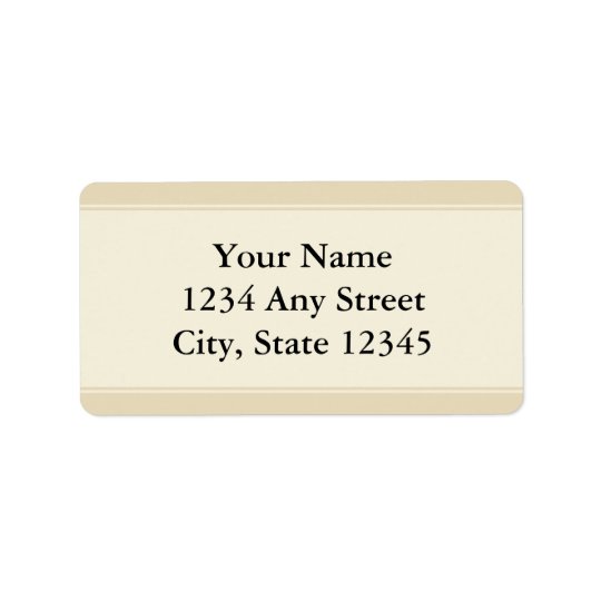 Custom Pre-Printed Address Labels - Ecru and Beige