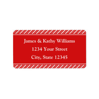 Custom Pre-printed Red Christmas Address Labels