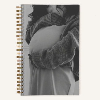 Custom Pregnancy Photo Mommy-to-be Maternity Notebook