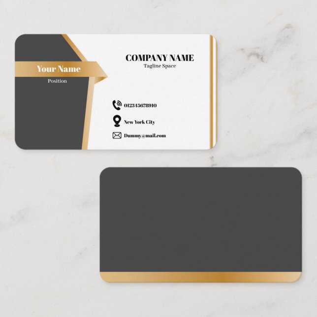 Custom Premium Elegant Business Card (Front/Back)
