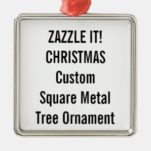 Custom Premium Square Christmas Tree Ornament