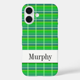 Custom Preppy Green Plaid iPhone Case