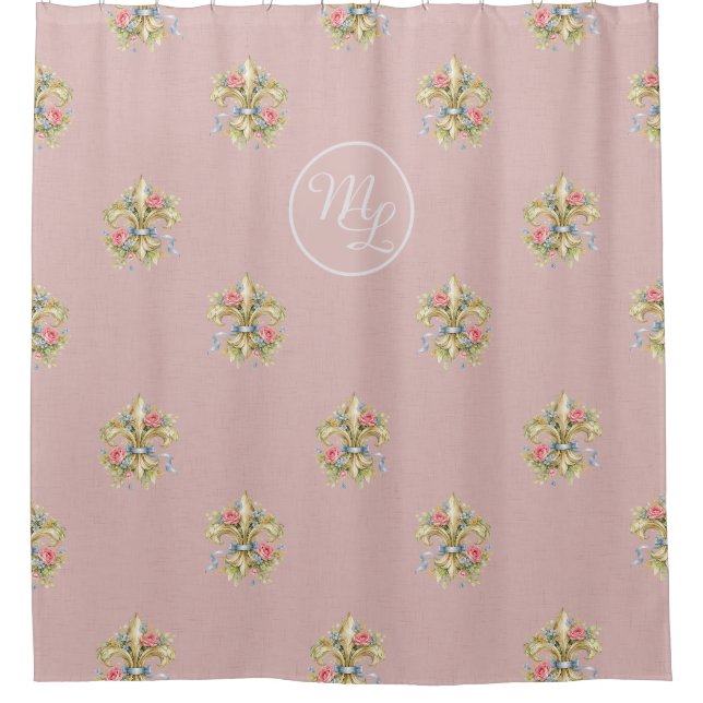 Custom Preppy pink Fleur de Lis (Front)