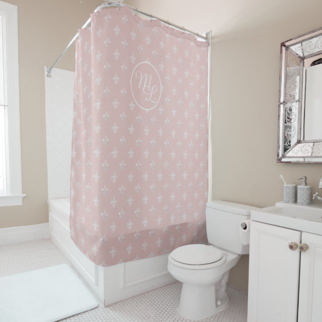 Custom Preppy pink Fleur de Lis (In Situ)