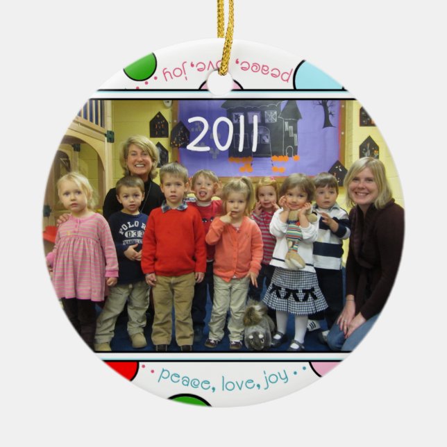 Custom Preschool Holiday Ornament 2011 (Front)