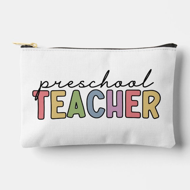 Custom Preschool Teacher Personalized Gifts Accessory Pouch (Front)