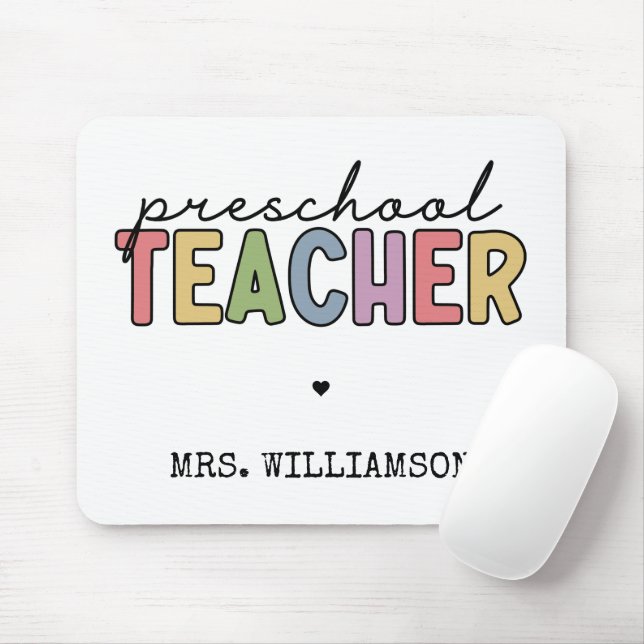 Custom Preschool Teacher Personalized Gifts Mouse Pad (With Mouse)