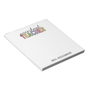 Custom Preschool Teacher Personalized Notepad