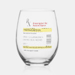 Custom Prescription Gin Glass Gift<br><div class="desc">This custom prescription gin glass is the perfect humourous gift for gin lovers. Personalize it with a name for a unique, fun touch. Featuring a witty "prescription" design, this 16oz glass brings smiles and stress relief to any occasion, from birthdays to Christmas. A great conversation starter and keepsake, ideal for...</div>