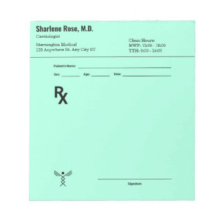 Custom Prescription Notepad – Editable Doctor RX