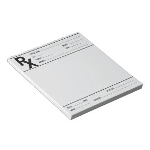 Custom Prescription Pad for Doctor Pharmacist Rx 