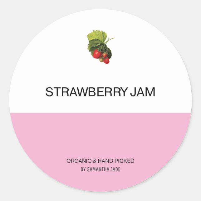 Custom preserve & jam labels for your jars (Front)