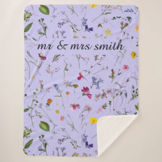 custom pressed dried flowers blanket