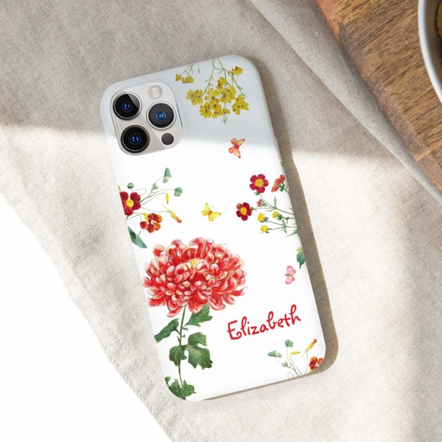 Custom Pretty Cute Colour Flowers Garden Hand Draw Case-Mate iPhone Case (Creator Uploaded)