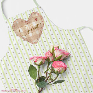 Custom pretty pastel heart pattern Valentine Apron