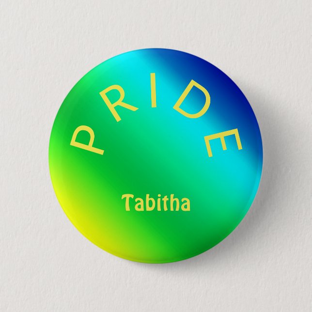 Custom PRIDE Rainbow Multicolor Personalized  2 Inch Round Button (Front)