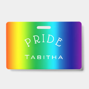 Custom PRIDE Rainbow Multicolor Personalized Badge