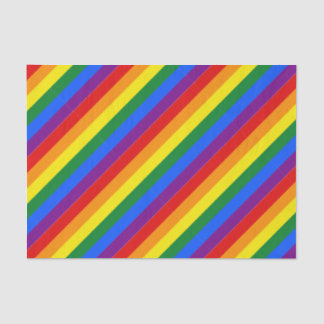 Custom Pride Rainbow Stripes Invitation Tissue Paper