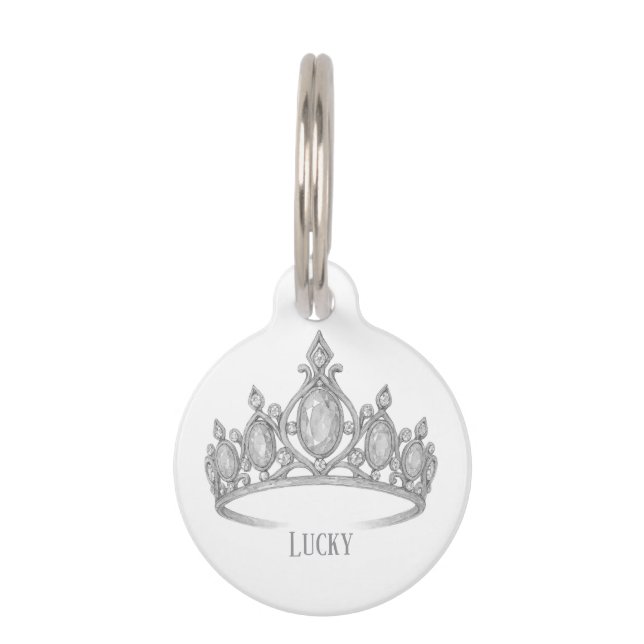 Custom Princess Dog Collar Tag (Front)