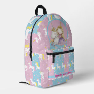Custom Princess Unicorn Printed Backpack