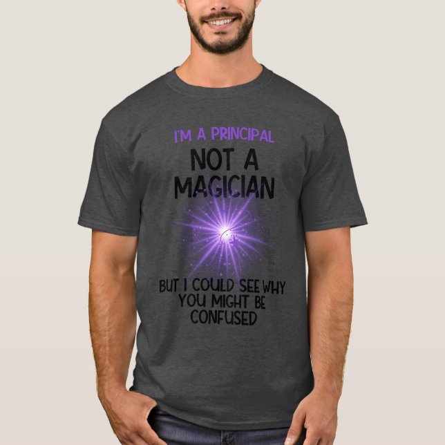 Custom Principal Back to School Funny  T-Shirt (Front)