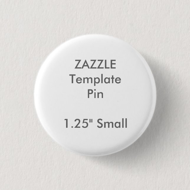 Custom Print 1.25" Small Round Pin Blank Template (Front)