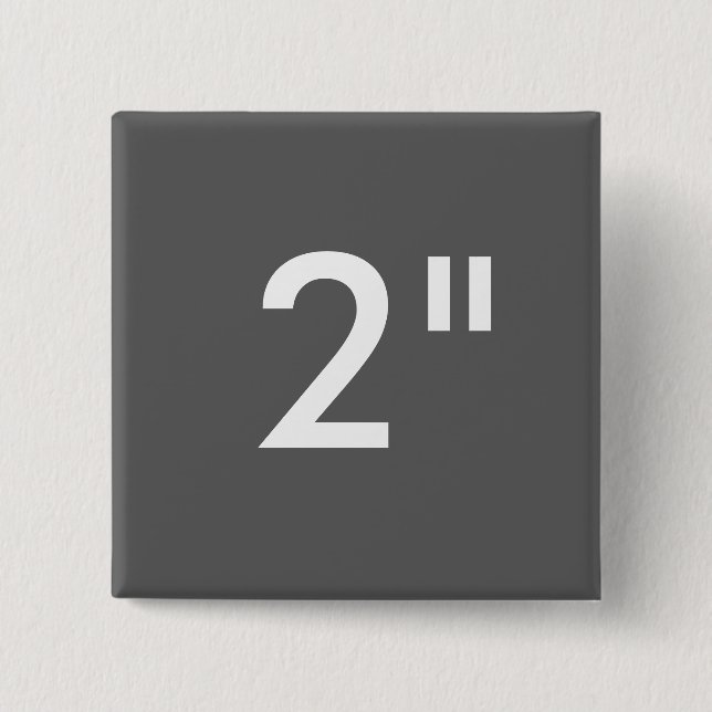 Custom Print 2" Square Button Blank Template GREY (Front)