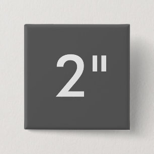 Custom Print 2" Square Button Blank Template GREY