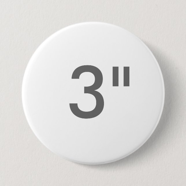 Custom Print 3" Large Round Button Blank Template (Front)
