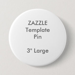 Custom Print 3" Large Round Pin Blank Template