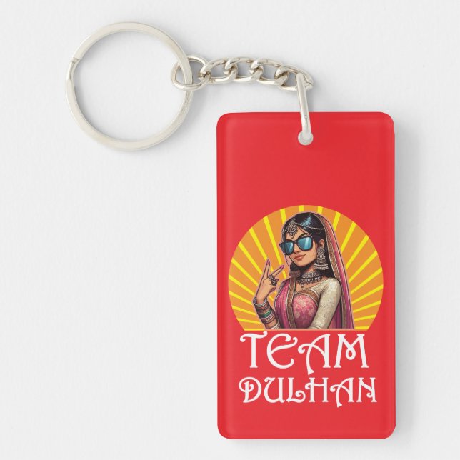 Custom Print Desi Wedding Shaadi Vibes Keychain (Front)