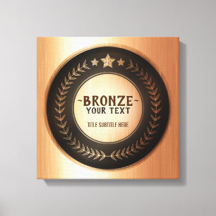 CUSTOM PRINT DIY MEDAL Bronze Champion EDITABLE