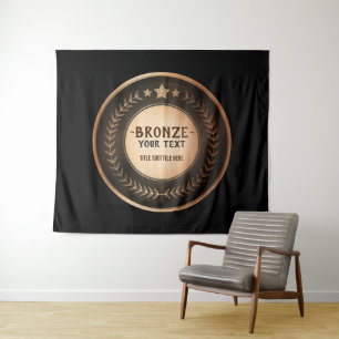 CUSTOM PRINT DIY MEDAL Bronze Champion EDITABLE Tapestry
