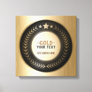 CUSTOM PRINT DIY MEDAL Gold #1 Champion EDITABLE