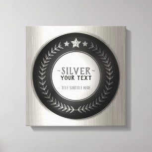 CUSTOM PRINT DIY MEDAL Silver Champion EDITABLE