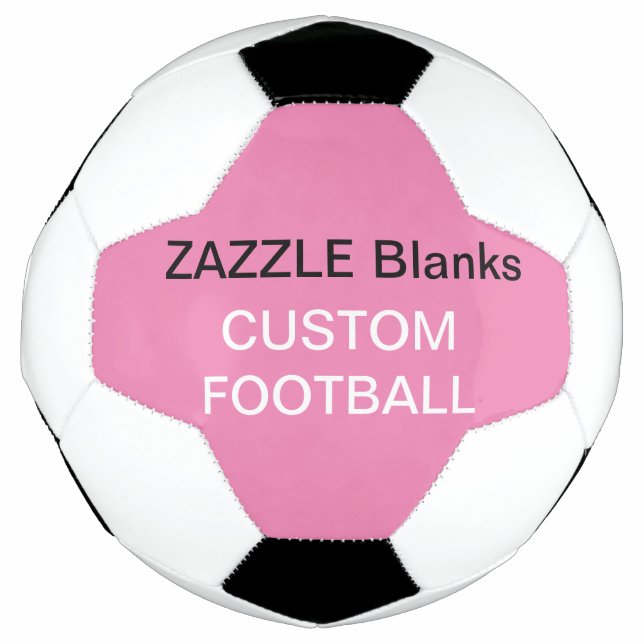 Custom Print Football Blank Template BABY PINK Soccer Ball (Front)