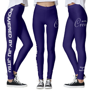 Custom Print Jiu Jitsu Crew Blue Spats Leggings