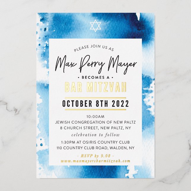 CUSTOM PRINT ORDER 7 x 5 inch Max's Bar Mitzvah Fo (Front)