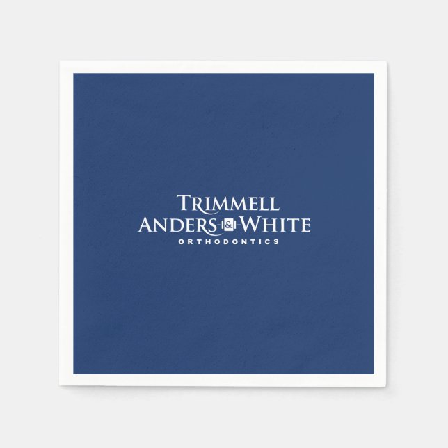 CUSTOM PRINT ORDER  for Kelsey - 20th logo navy Napkin (Front)