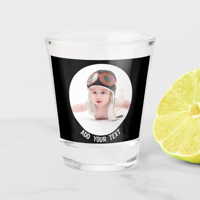 Custom Print Personalized Photo Shot Glass (Front)