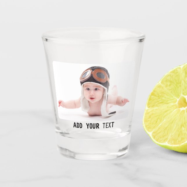 Custom Print Personalized Photo Shot Glass (Front)