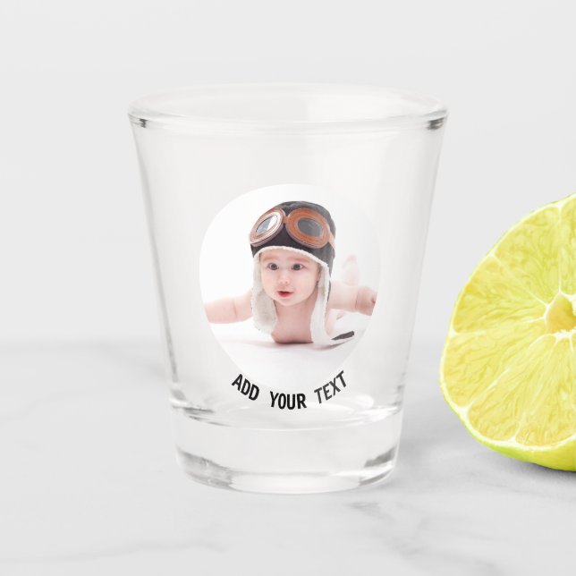 Custom Print Personalized Photo Shot Glass (Front)