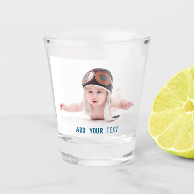 Custom Print Personalized Photo Shot Glass (Front)
